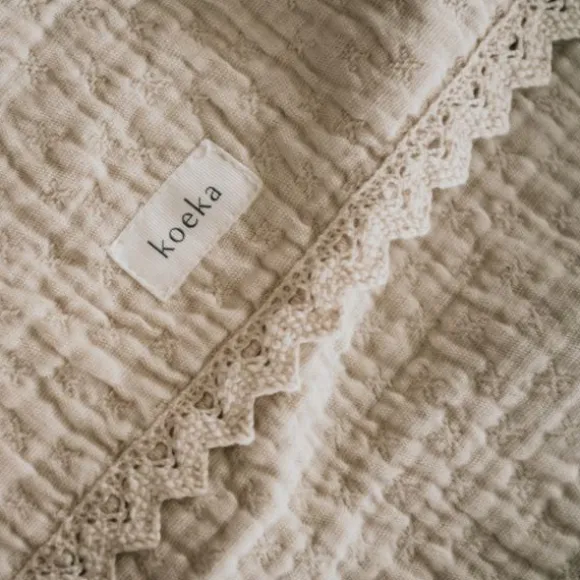 Koeka Wiegdeken Lace Elba Natural 75 x 100 cm