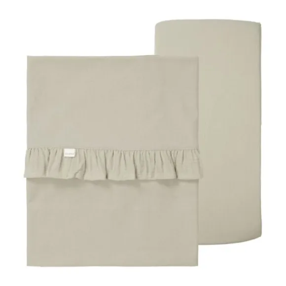 Koeka Wieglaken En Hoeslaken Set Ruffle Faro Sage