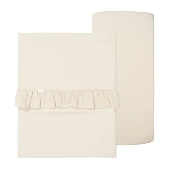 Koeka Wieglaken En Hoeslaken Set Ruffle Faro Sage