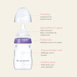 Lansinoh Fles Met Natural Wave Speen 160 ml (2 stuks)