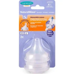 Lansinoh Flesspeen Natural Slow (2 stuks)