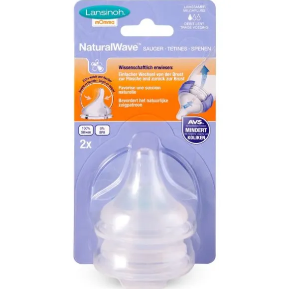 Lansinoh Flesspeen Natural Slow (2 stuks)