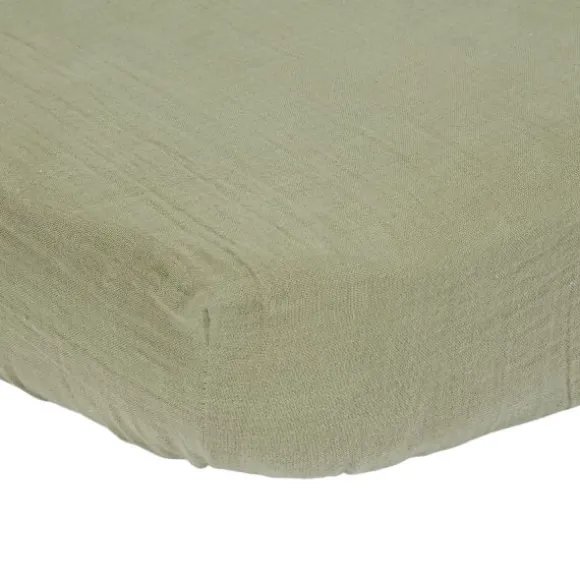 Little Dutch Hoeslaken Hydrofiel Ledikant 60 x 120 Olive