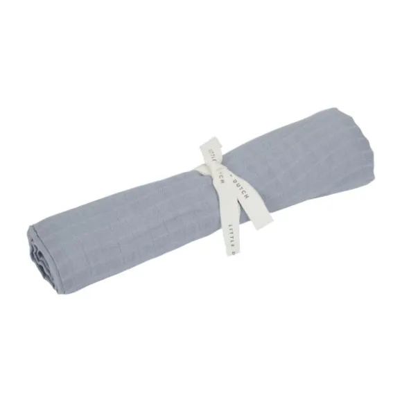Little Dutch Swaddle Doek Hydrofiel Pure Denim Blue 120 x 120 cm