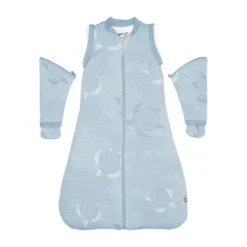 Lodger Slaapzak Hopper Met Afristbare Mouwen - Maat 86/98 - Matcha Blue Fogg