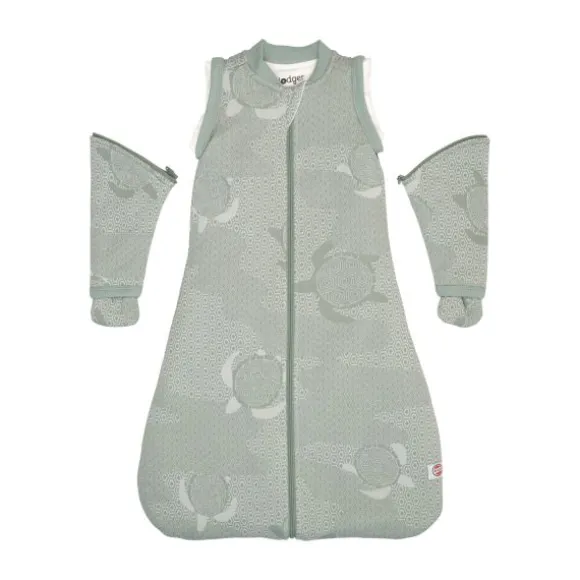 Lodger Slaapzak Hopper Met Afristbare Mouwen - Maat 86/98 - Matcha Blue Fogg