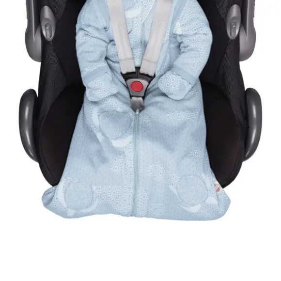 Lodger Slaapzak Hopper Met Afristbare Mouwen - Maat 86/98 - Matcha Blue Fogg