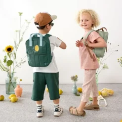 Lässig Little Gang Mini Backpack Square - Dark Green