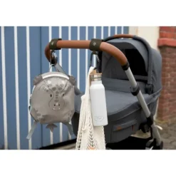 Lässig Stroller Hooks Met Karabijnhaak Olive 2-Pack