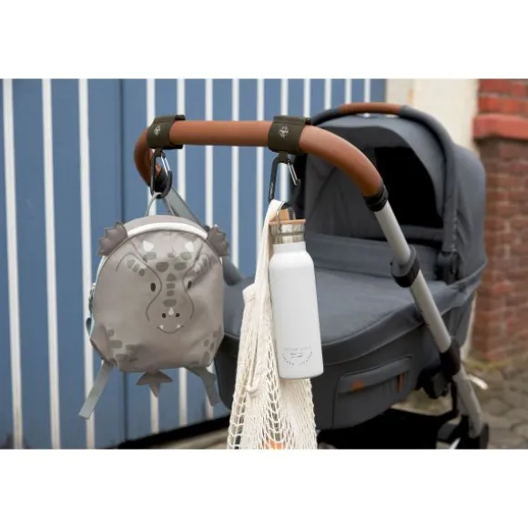 Lässig Stroller Hooks Met Karabijnhaak Olive 2-Pack