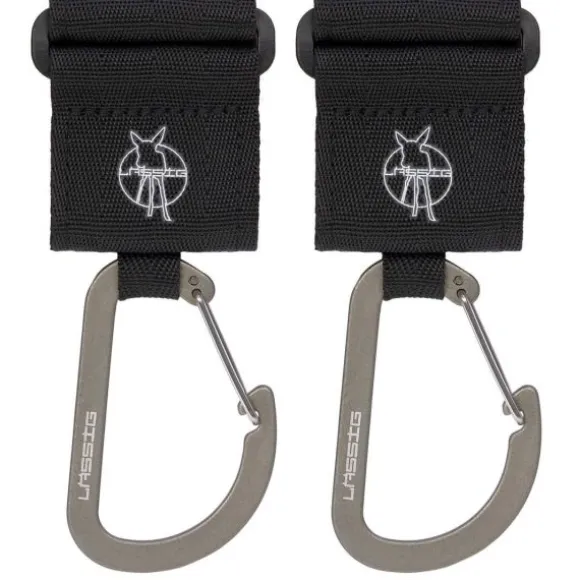 Lässig Stroller Hooks Met Karabijnhaak Black 2-Pack