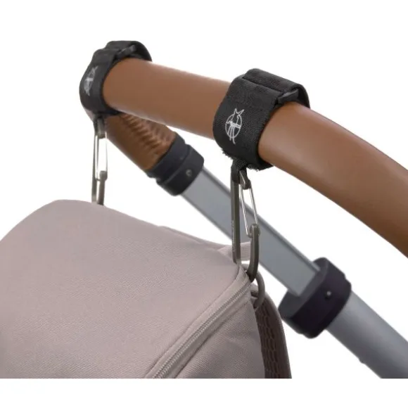 Lässig Stroller Hooks Met Karabijnhaak Black 2-Pack