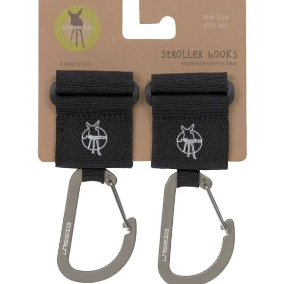 Lässig Stroller Hooks Met Karabijnhaak Black 2-Pack