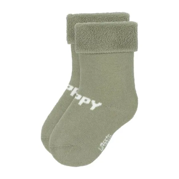 Lässig Terry Socks GOTS - 3-pack - Pear Light Khaki - Maat 15-18