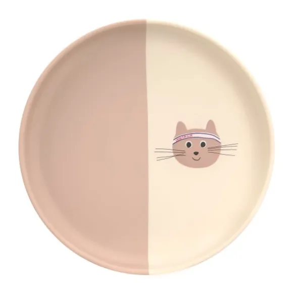 Lässig Tiny Team Cat Bord - Siliconen - Roze