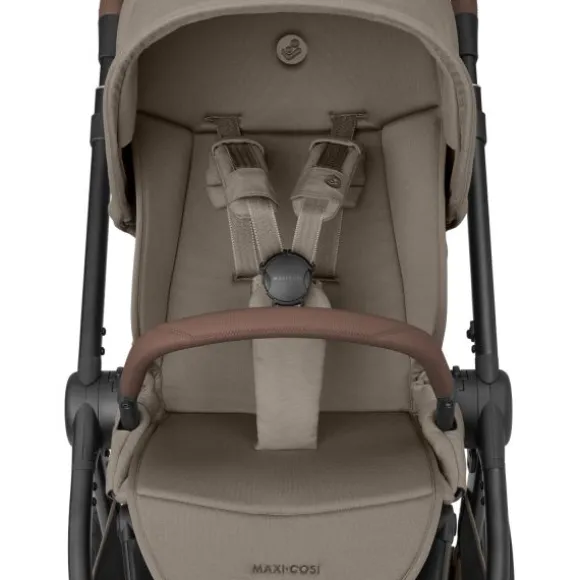 Maxi-Cosi Kinderwagen - Oxford Plus - Twillic Graphite (Dark Frame + Brown Leather)