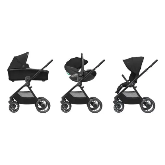 Maxi-Cosi Wandelwagen Oxford Essential Black Dark Frame + Black Leather