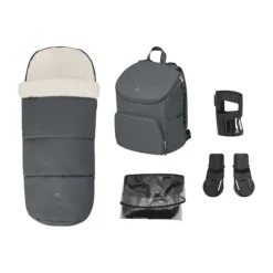 Maxi-Cosi Wandelwagen Oxford Essential Black Dark Frame + Black Leather