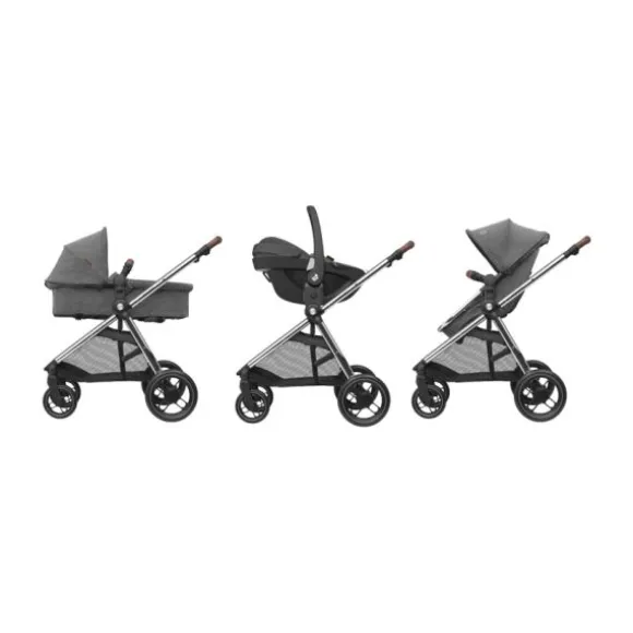 Maxi-Cosi Zelia3 Luxe Twillic Truffle (Black glossy frame & Black Leather)