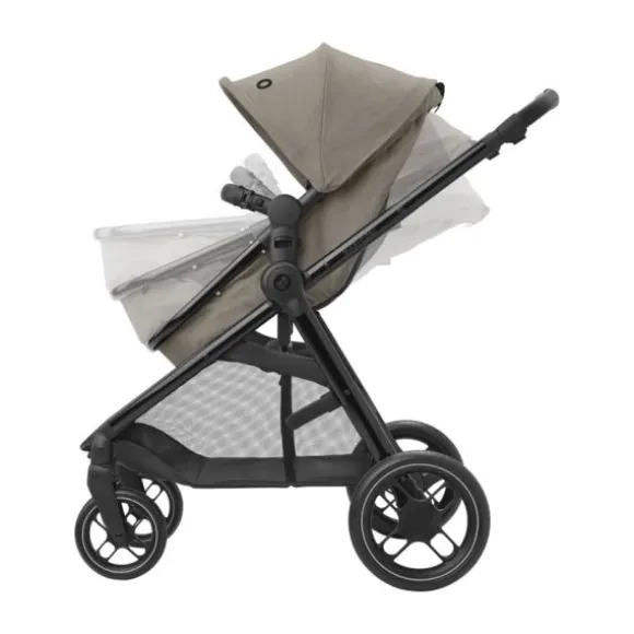 Maxi-Cosi Zelia3 Luxe Twillic Truffle (Black glossy frame & Black Leather)