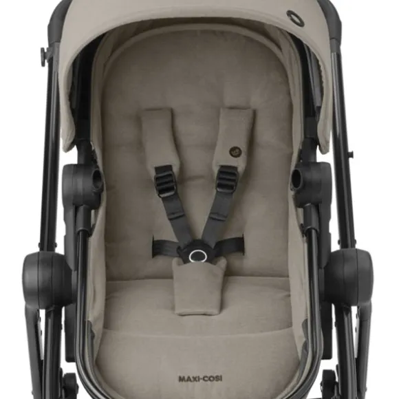 Maxi-Cosi Zelia3 Luxe Twillic Truffle (Black glossy frame & Black Leather)