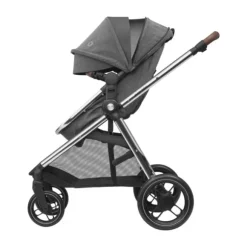 Maxi-Cosi Zelia3 Luxe Twillic Truffle (Black glossy frame & Black Leather)