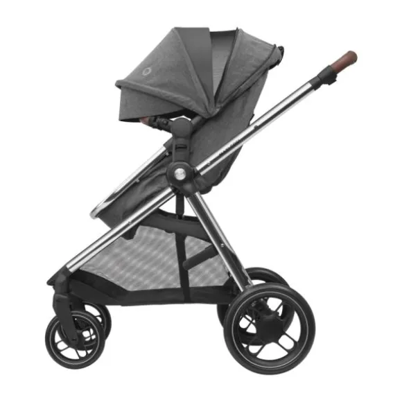 Maxi-Cosi Zelia3 Luxe Twillic Truffle (Black glossy frame & Black Leather)