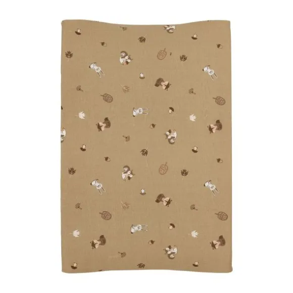 Meyco Aankleedkussenhoes Print - 50 x 70 cm - Jersey - Forest Animals Sand