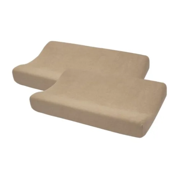 Meyco Baby Aankleedkussenhoes Badstof Uni Sand 50 x 70 cm 2-Pack