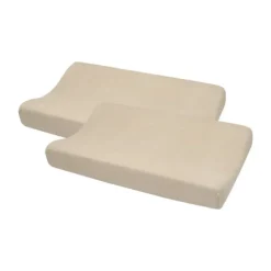 Meyco Baby Aankleedkussenhoes Badstof Uni Sand 50 x 70 cm 2-Pack