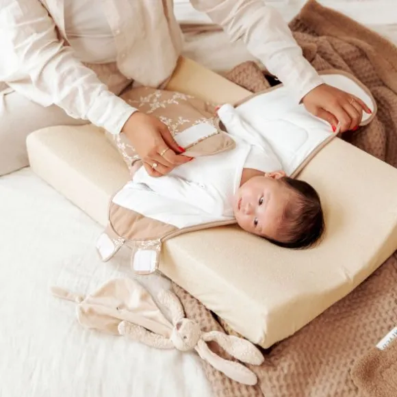 Meyco Baby Aankleedkussenhoes Badstof Uni Sand 50 x 70 cm 2-Pack