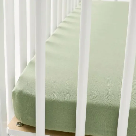 Meyco Baby Hoeslaken Boxmatras Uni Olive Green 75 x 95 cm