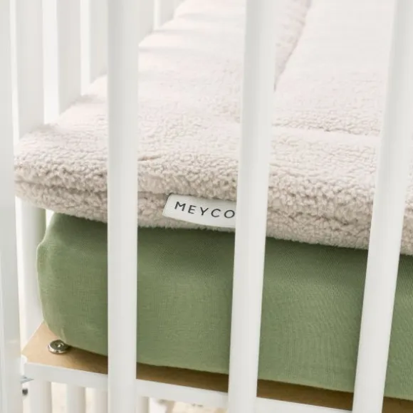 Meyco Baby Hoeslaken Boxmatras Uni Olive Green 75 x 95 cm
