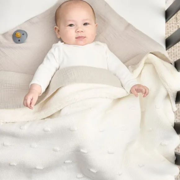 Meyco Baby Ledikantdeken Teddy Knots Offwhite 100 x 150 cm