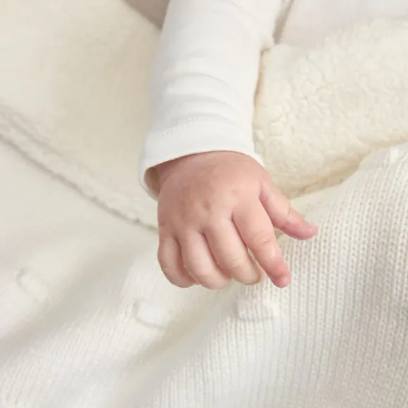 Meyco Baby Ledikantdeken Teddy Knots Offwhite 100 x 150 cm