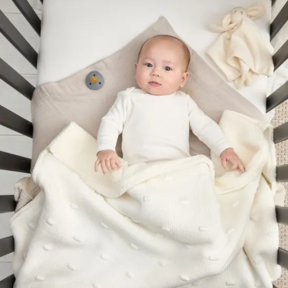 Meyco Baby Ledikantdeken Teddy Knots Offwhite 100 x 150 cm
