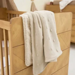Meyco Baby Ledikantdeken Teddy Knots Soft Sand 100 x 150 cm