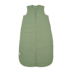 Meyco Baby Slaapzak Hydrofiel Gevoerd Uni Pre-Washed Olive Green 110 cm