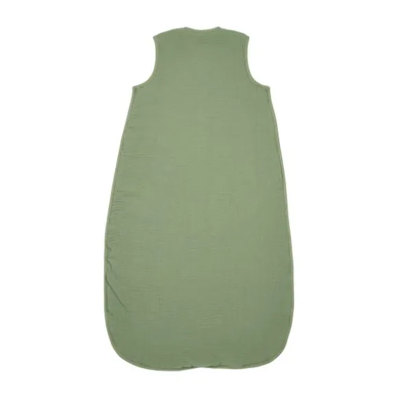 Meyco Baby Slaapzak Hydrofiel Gevoerd Uni Pre-Washed Olive Green 110 cm