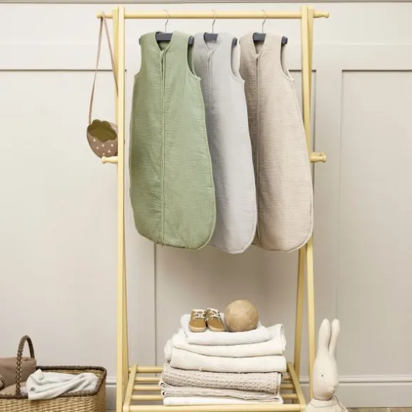 Meyco Baby Slaapzak Hydrofiel Gevoerd Uni Pre-Washed Sand 60 cm