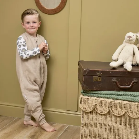 Meyco Baby Slaapzak Jumper Winter Hydrofiel Uni Pre-Washed Sand 92 cm