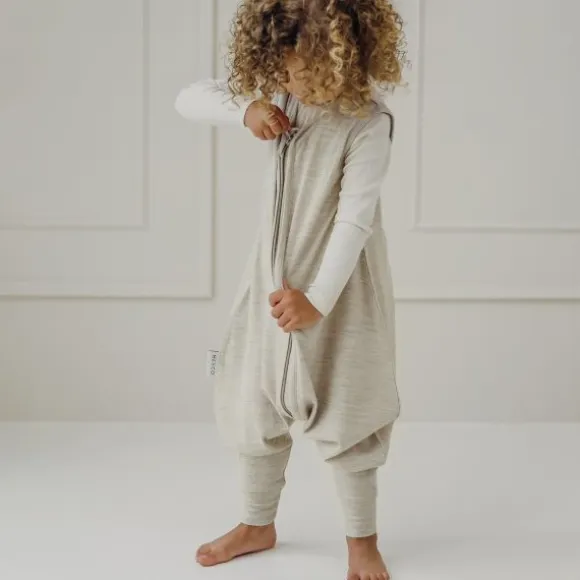 Meyco Baby Slaapzak Jumper - Studio - Merinowol - Sand Melange - 92 cm