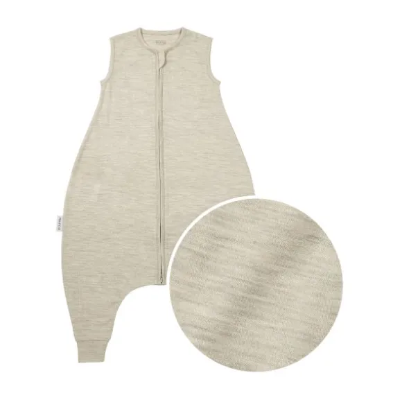 Meyco Baby Slaapzak Jumper - Studio - Merinowol - Sand Melange - 92 cm