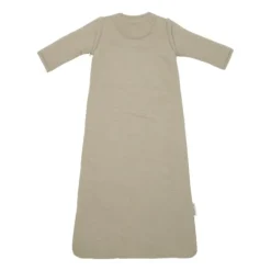 Meyco Baby Slaapzak Met Afritsbare Mouwen Slub Met Smile Applicatie Taupe / Offwhite 70 cm