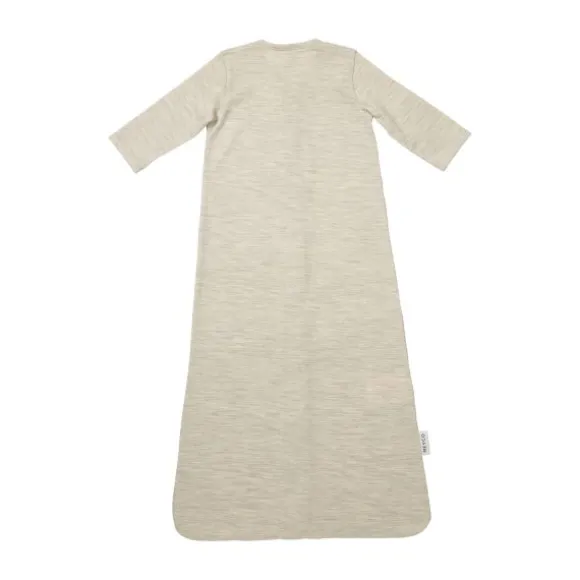 Meyco Baby Slaapzak met Vaste Mouw - Studio - Merinowol - Sand Melange - 70 cm