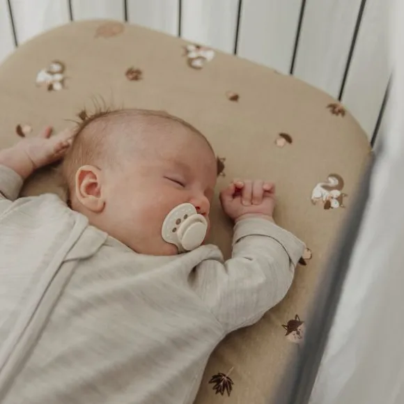 Meyco Baby Slaapzak met Vaste Mouw - Studio - Merinowol - Sand Melange - 70 cm