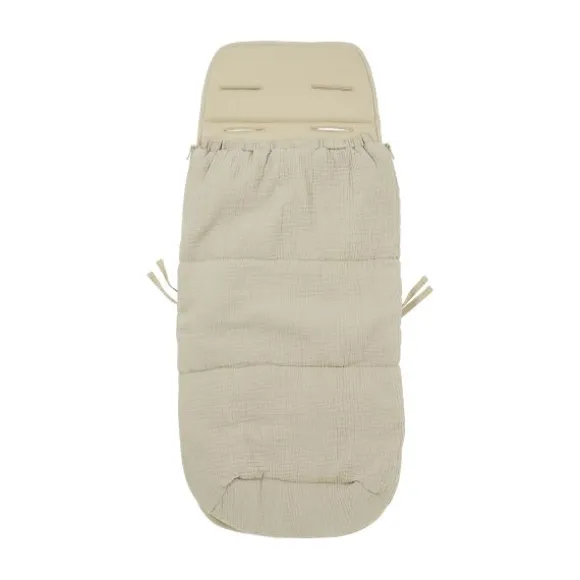 Meyco Baby Uni Buggy Voetenzak en Inlegger - Sand - 45x130 cm