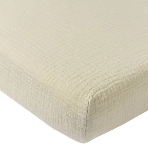 Meyco Baby Uni Hoeslaken Ledikant - 60 x 120 cm - Pre-Washed Hydrofiel - Offwhite
