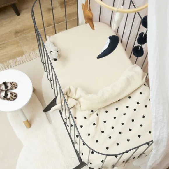 Meyco Baby Uni Hoeslaken Wieg - 2 Stuks - 40 x 80/90 cm - Jersey - Soft Sand