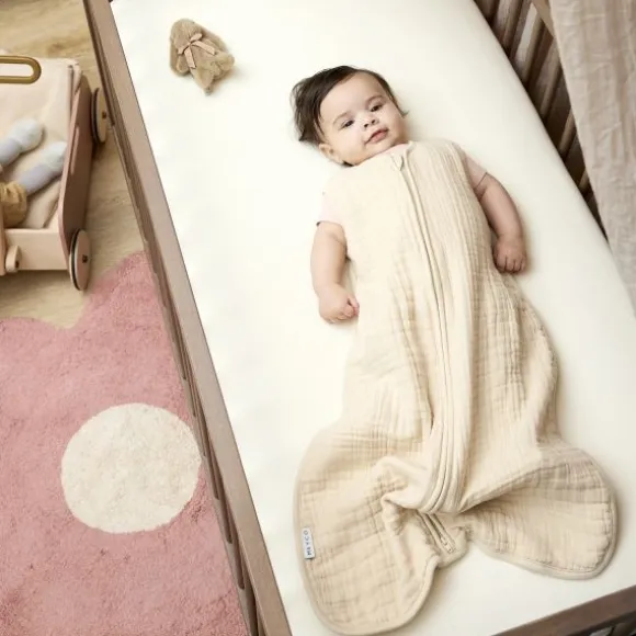 Meyco Baby Uni Hoeslaken Juniorbed - 70 x 140 cm - Jersey - Soft Sand